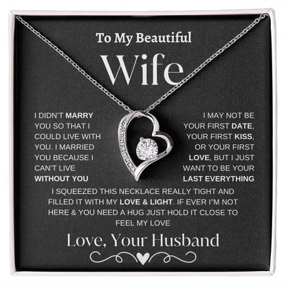 Forever Love Necklace | To My Beautiful Wife