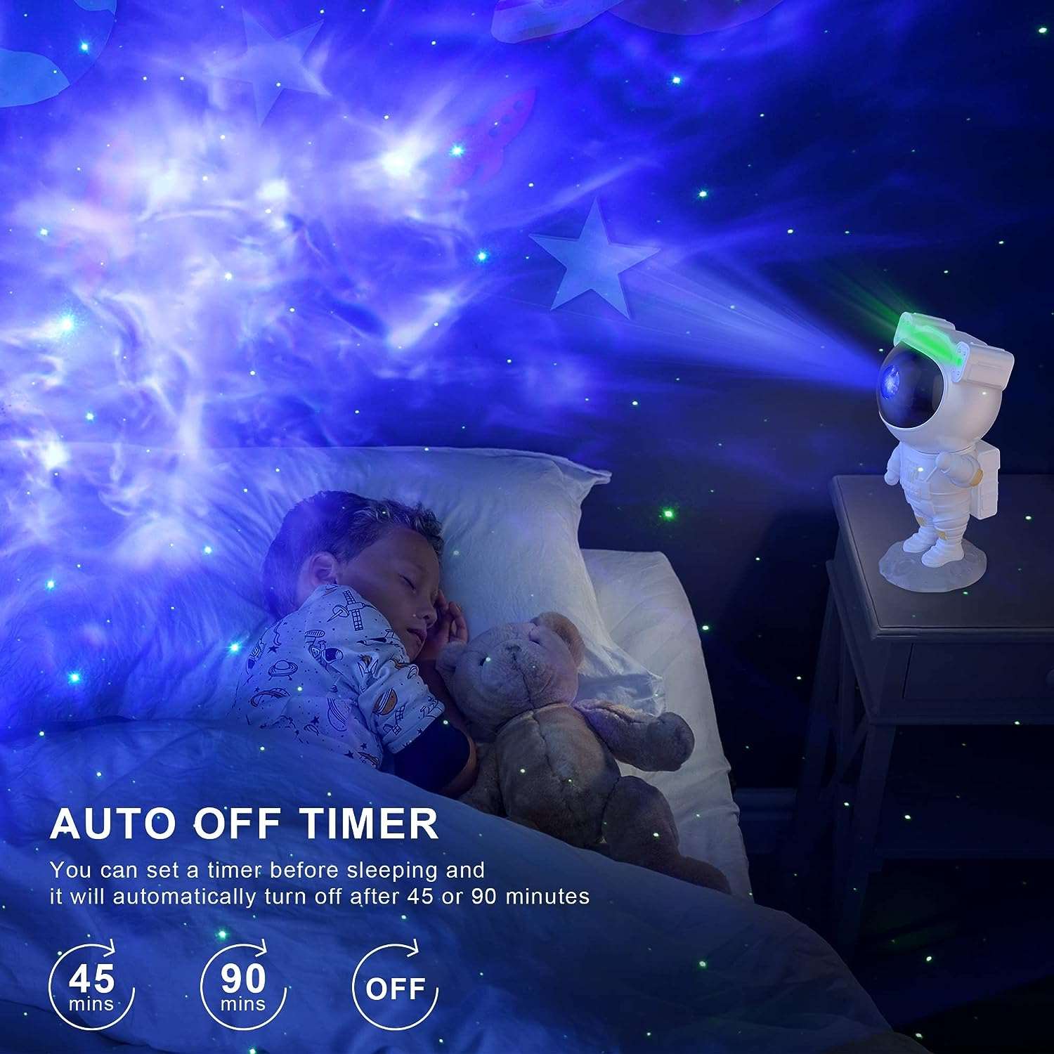 Astronaut Galaxy Projector with Auto off timer